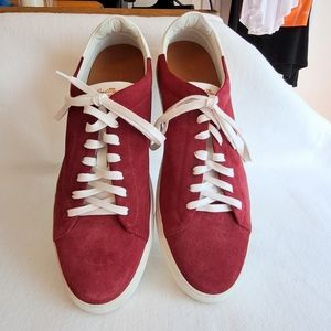 IOB Good Man Brand LEGEND Lo Top Red Suede Leather Sneakers - 12